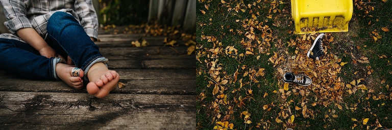 young girls barefoot toes outside with band aid on one toe