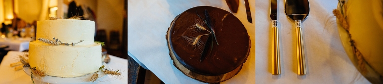 White and chocolate wedding cakes