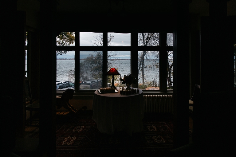 windows looking out on a lake