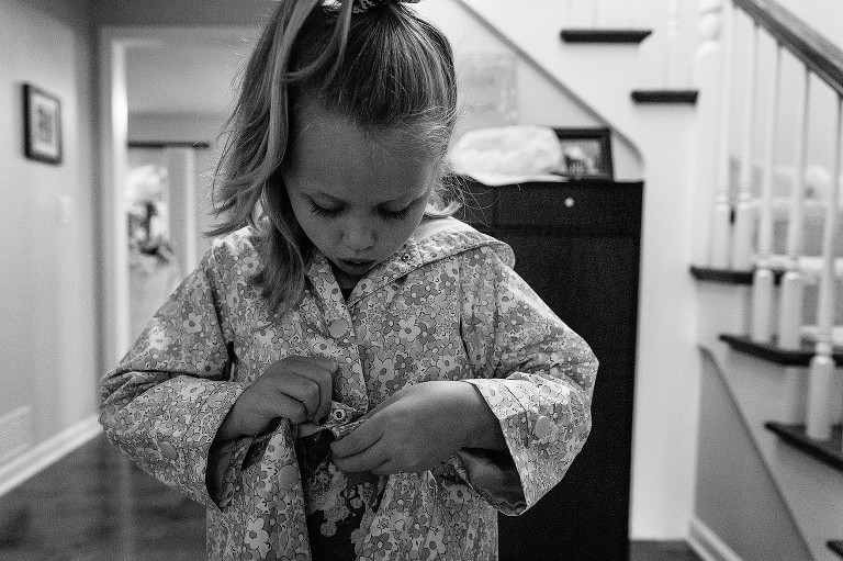 7 year old buttons rain coat 