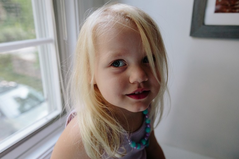 Natural Light portrait of preschool girl 