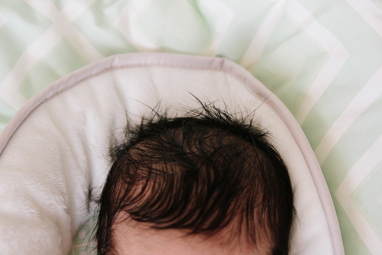 Detail of newborn hair