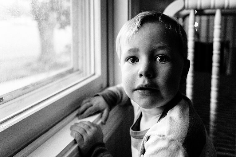 Preschooler in the window
