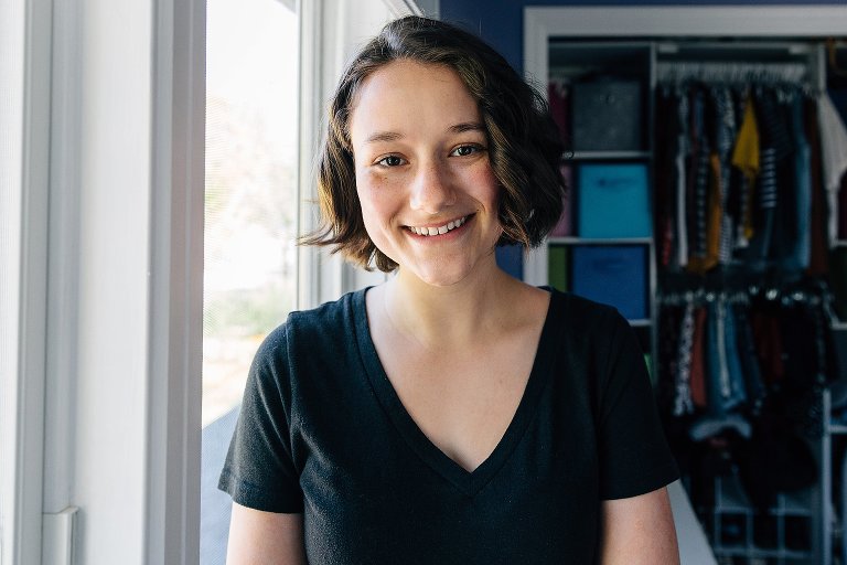 portrait of a high school junior girl 