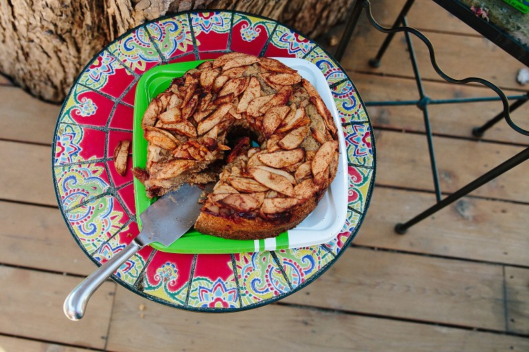 Serving cake at party 