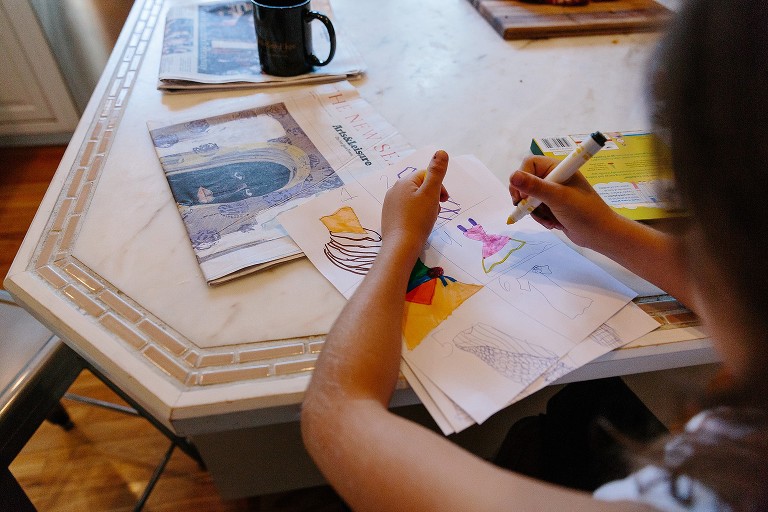 Daughter inspired by the Fashion Section of the Sunday NYT