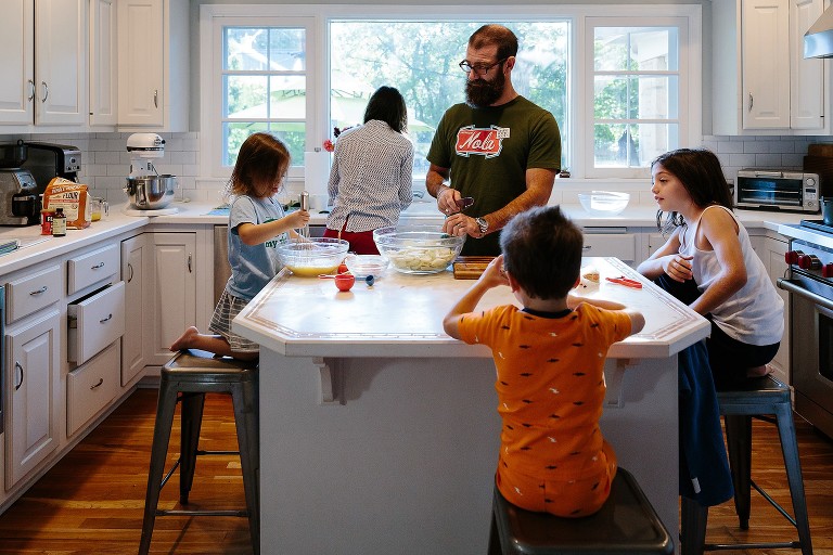 Everyone had a job in the kitchen 