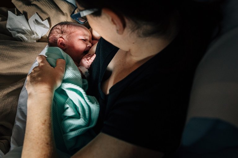 Newborn nurses in morning light 