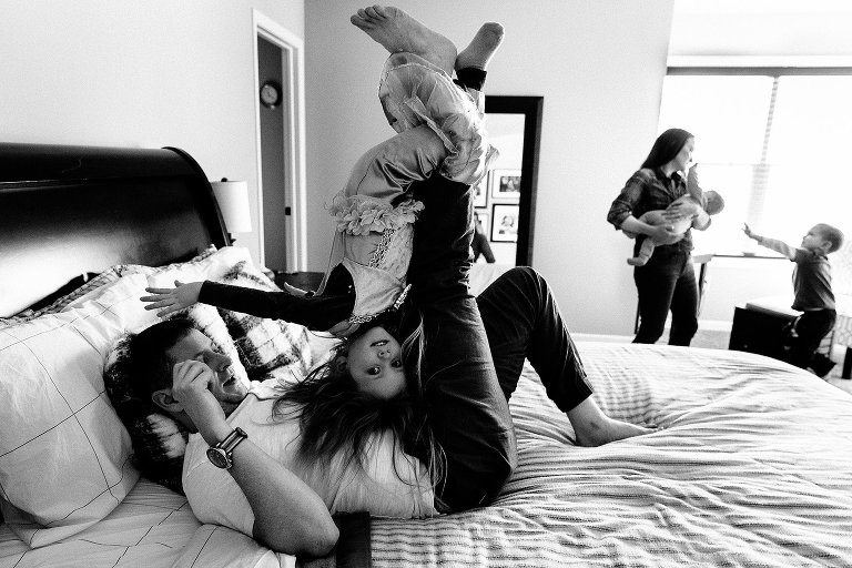 family of five plays nightly game 