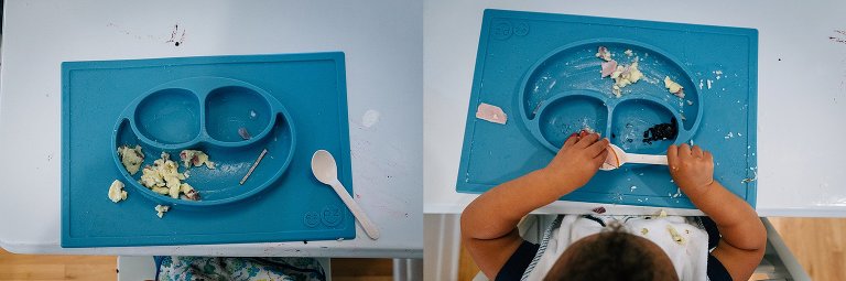 Blue toddler plates 