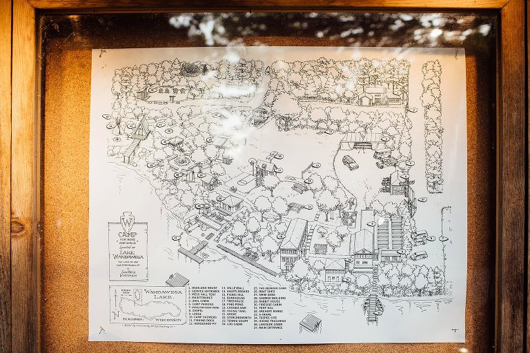Illustrated map of Camp Wandawega 