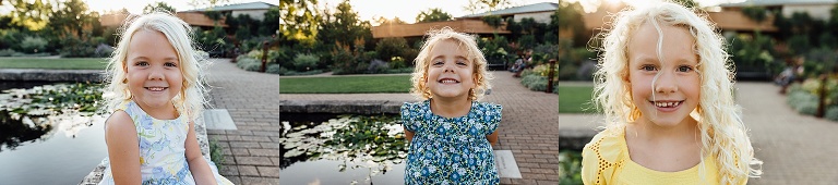Portrait of three sisters at Olbrich Gardens