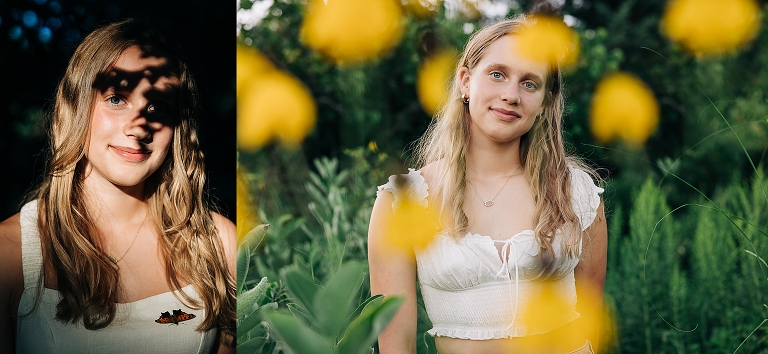 Senior girl pictures in nature for yearbook